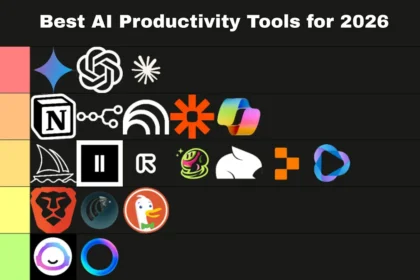 AI tools for productivity 2026 ranking chart showing top productivity tools comparison