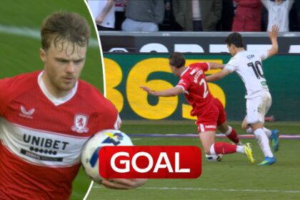 Swansea City vs Middlesbrough match featuring penalty action in Championship clash