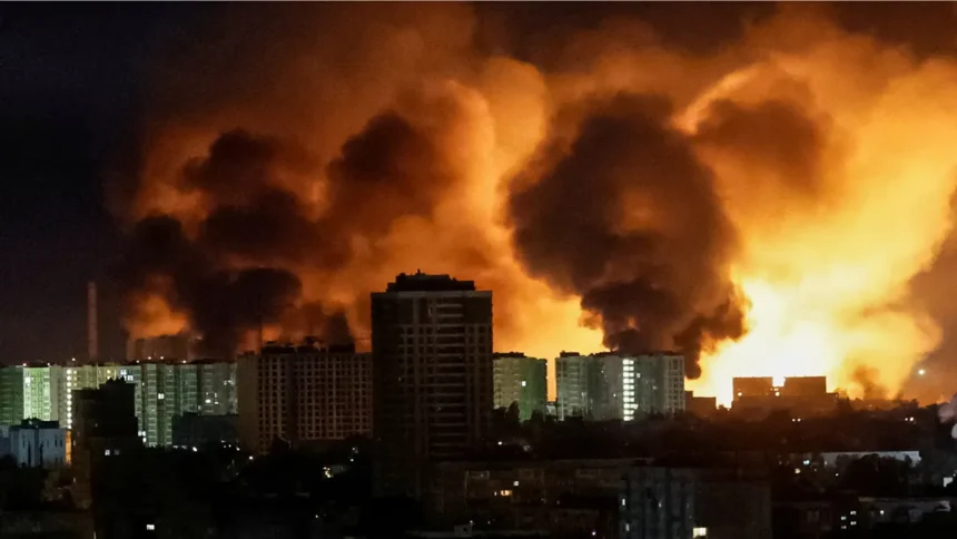 Kyiv Russian strikes destroy apartment building during overnight attack