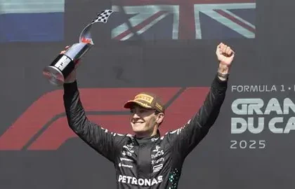 George Russell during a Mercedes Formula 1 race weekend ahead of the Canadian Grand Prix