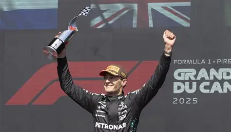 George Russell during a Mercedes Formula 1 race weekend ahead of the Canadian Grand Prix