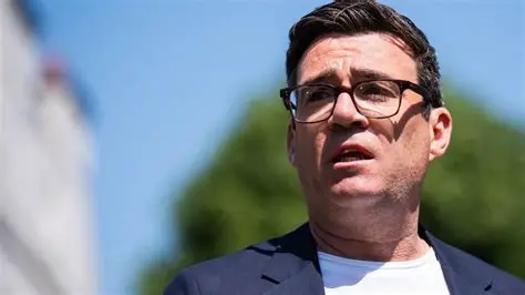 Andy Burnham appears alongside Keir Starmer during Ashton-under-Lyne visit April 2026