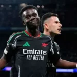 Bukayo Saka celebrates decisive goal for Arsenal in semi-final win