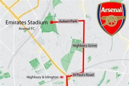 Arsenal Trophy Parade Route through Islington as fans celebrate Premier League title victory
