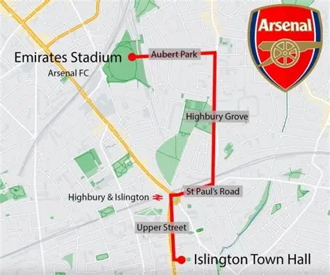 Arsenal Trophy Parade Route through Islington as fans celebrate Premier League title victory