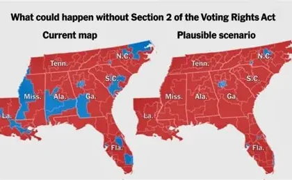 Supreme Court building as Louisiana v Callais Voting Rights decision redraws Southern election districts