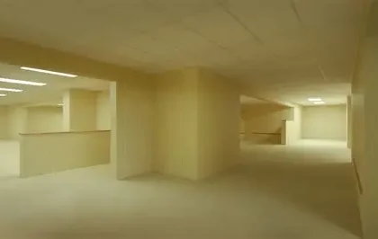 Backrooms Horror Film featuring endless yellow corridors and abandoned rooms