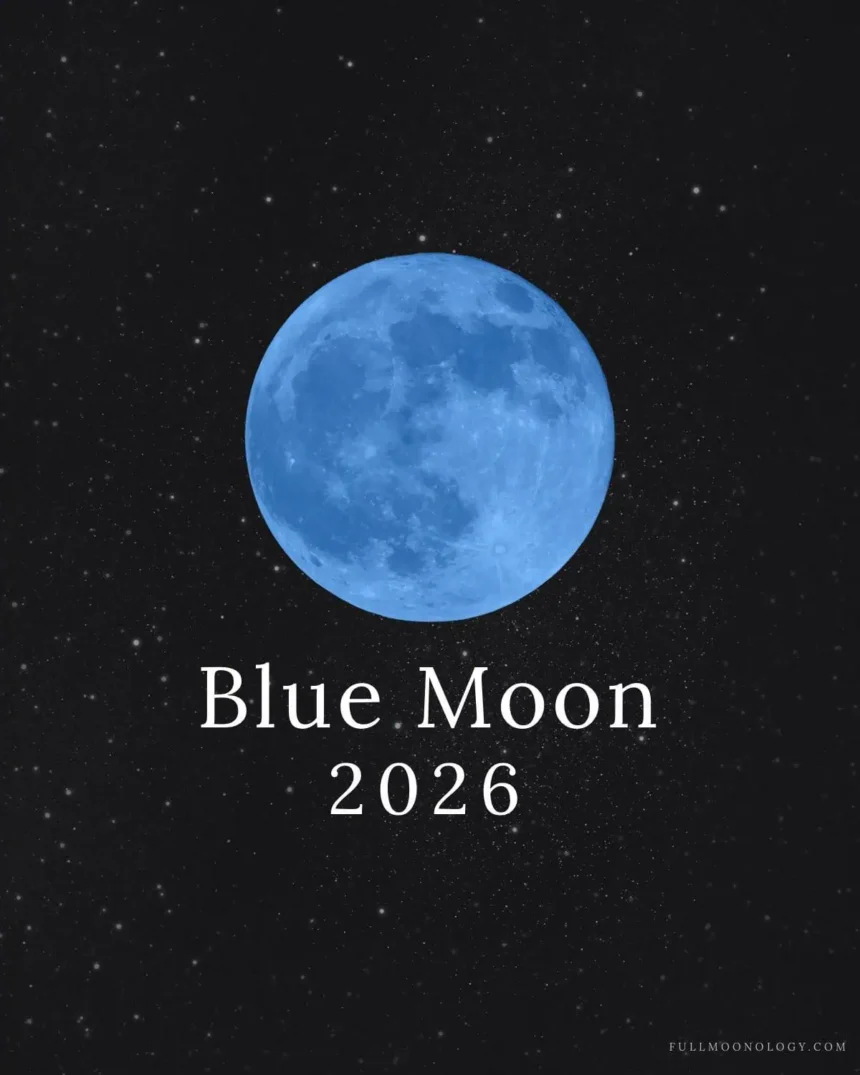 Blue Moon 2026 shining brightly in the night sky during the rare celestial event