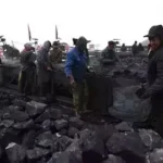 Chinese coal mine explosion rescue operation in Shanxi province