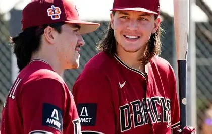 Alek Thomas wearing a Los Angeles Dodgers uniform after being traded from the Arizona Diamondbacks.