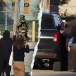Guards fire pepper balls into crowded ICE detention room, orange clouds fill air as detainees gasp