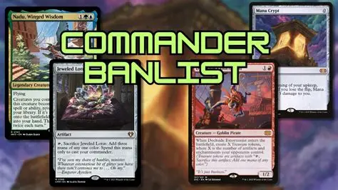 MTG Commander banlist changes update from Wizards of the Coast