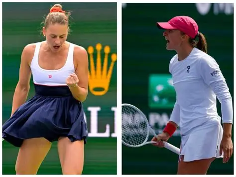 Marta Kostyuk vs Iga Swiatek during French Open fourth-round match at Roland Garros