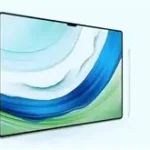 Huawei MatePad Pro Max ultra-slim tablet showing 4.7mm thickness and 13.2-inch OLED display with minimal bezels.