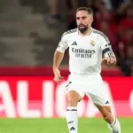 Dani Carvajal waves to crowd at Santiago Bernabeu as he leaves Real Madrid after 23 years