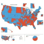 US House redistricting map showing Republican-targeted congressional districts in 2025