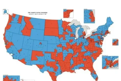 US House redistricting map showing Republican-targeted congressional districts in 2025