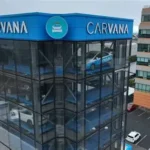 Carvana stock market display showing CVNA shares after a 5-for-1 stock split announcement.
