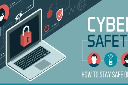 Cybersecurity guide showing how to stay safe online