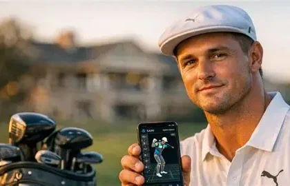 Bryson DeChambeau AI golf swing analysis during LIV Golf Korea tournament