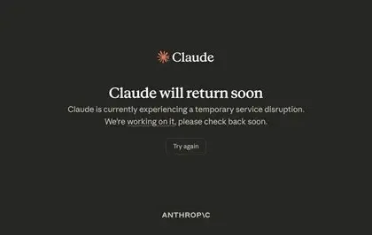 Claude AI outage affecting Anthropic chatbot services and API access