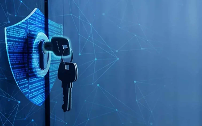 Password managers protecting online accounts with secure passwords and multifactor authentication