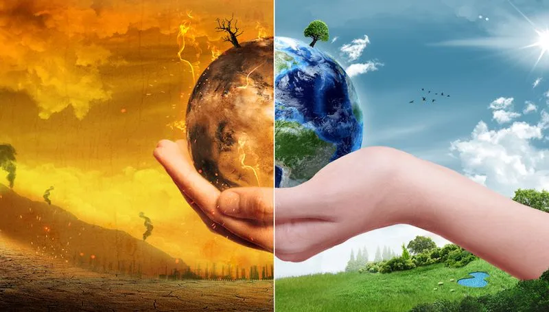 Climate change explained through warming oceans forests and extreme weather