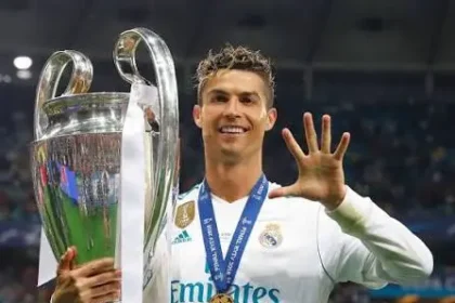 Cristiano Ronaldo celebrating during his legendary Real Madrid career