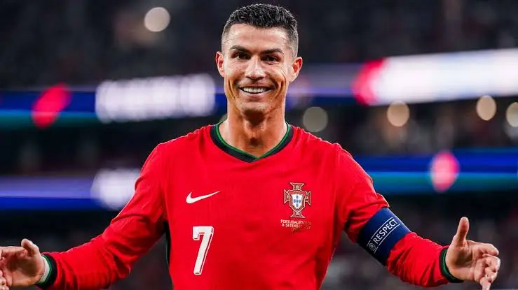 Cristiano Ronaldo celebrating during his legendary football career