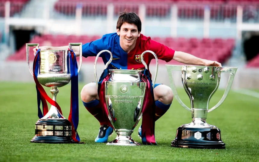 Lionel Messi trophies from Barcelona Argentina PSG and Inter Miami career