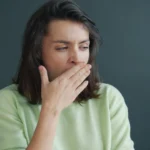 Contagious yawning showing one person yawning after seeing another person yawn